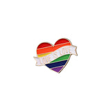 LGBT Pride Lesbian Gay Rainbow Heart Brooch Colorful Icon Enamel Pin Backpack Clothes Lapel Pins Lover Badge Friend Jewelry Gift daiiibabyyy