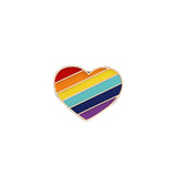 LGBT Pride Lesbian Gay Rainbow Heart Brooch Colorful Icon Enamel Pin Backpack Clothes Lapel Pins Lover Badge Friend Jewelry Gift daiiibabyyy