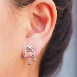 Retro Cute Frog Earring For Women Gold Silver Color Gothic Animal Pirecing Stud Earring Female Charm Jewelry Gift daiiibabyyy