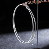 BLIJERY Exaggerated 12cm Super Big Hoop Earrings Smooth Large Circle Earrings for Women Statement Jewelry Boucles d'oreilles daiiibabyyy