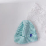 Autumn Winter Solid Color Baby Knitted Hats Kids Girls Boys Beanies Caps Warm Soft Casual Hats for Children daiiibabyyy