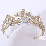 FORSEVEN Luxury Hair Accessory Crystal Rhinestone Crown Tiaras Headband Bride Headdress Wedding Hair Jewelry Headpeice For Women daiiibabyyy