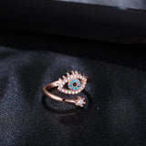 SIPENGJEL Lucky Turkish Blue Evil Eye Rings Open Adjustable Finger Wedding Rings For Women 2021 Trendy Jewelry daiiibabyyy