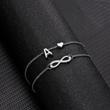 Summer New A-Z Letter Initial Anklets For Women Silver Color Heart Anklet Bracelet Leg Chain Fashion Beach Party Foot Jewelry daiiibabyyy