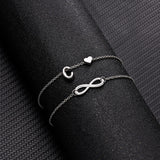 Summer New A-Z Letter Initial Anklets For Women Silver Color Heart Anklet Bracelet Leg Chain Fashion Beach Party Foot Jewelry daiiibabyyy