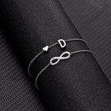 Summer New A-Z Letter Initial Anklets For Women Silver Color Heart Anklet Bracelet Leg Chain Fashion Beach Party Foot Jewelry daiiibabyyy