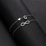 Summer New A-Z Letter Initial Anklets For Women Silver Color Heart Anklet Bracelet Leg Chain Fashion Beach Party Foot Jewelry daiiibabyyy