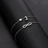 Summer New A-Z Letter Initial Anklets For Women Silver Color Heart Anklet Bracelet Leg Chain Fashion Beach Party Foot Jewelry daiiibabyyy