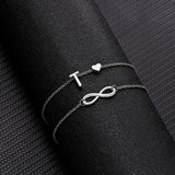 Summer New A-Z Letter Initial Anklets For Women Silver Color Heart Anklet Bracelet Leg Chain Fashion Beach Party Foot Jewelry daiiibabyyy