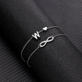 Summer New A-Z Letter Initial Anklets For Women Silver Color Heart Anklet Bracelet Leg Chain Fashion Beach Party Foot Jewelry daiiibabyyy