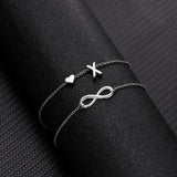 Summer New A-Z Letter Initial Anklets For Women Silver Color Heart Anklet Bracelet Leg Chain Fashion Beach Party Foot Jewelry daiiibabyyy