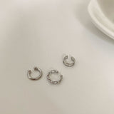 3Pcs/Set Clips Earring for Women Unisex Minimalist Fashion Cartilage Hoop Earrings Sets Ear Cuff fake piercing Clip on Earring daiiibabyyy