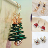 New Trendy Statement Christmas Tree Earrings For Women Santa Claus Snowman Drop Earrings Jewelry Girls Christmas Gifts daiiibabyyy