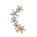 1Pcs Charming Diamond Fake Earings Without Piercing Cuff Earring Adjustable Clip Earcuff For Butterfly Flowers Wrap Earring Cuff daiiibabyyy