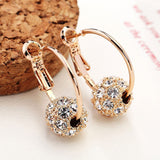 Earrings fashion women jewelry crystal ball earrings ladies party wedding jewelry high quality earrings Oorbellen wholesale daiiibabyyy