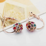 Earrings fashion women jewelry crystal ball earrings ladies party wedding jewelry high quality earrings Oorbellen wholesale daiiibabyyy