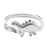 Gothic Cute Small Dinosaur Rings Fashion Retro Style Opening Adjustable Animal Dinosaur Rings for Women Men Bat Animal Jewellery daiiibabyyy