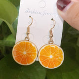 Christmas lemon earing for woemn   trend Resin Long cute Unusual earrings Pendant Fashion Fruit Jewelry for Girls Gifts daiiibabyyy