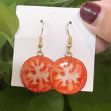 Christmas lemon earing for woemn   trend Resin Long cute Unusual earrings Pendant Fashion Fruit Jewelry for Girls Gifts daiiibabyyy