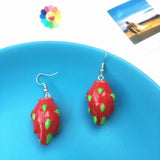 Christmas lemon earing for woemn   trend Resin Long cute Unusual earrings Pendant Fashion Fruit Jewelry for Girls Gifts daiiibabyyy