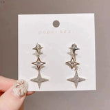 Earrings 2021 Trend New Xingyue Earrings Korean Asymmetrical High Sensation Earrings Fashion Simple and Exquisite Jewelry daiiibabyyy