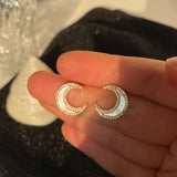 Earrings 2021 Trend New Xingyue Earrings Korean Asymmetrical High Sensation Earrings Fashion Simple and Exquisite Jewelry daiiibabyyy