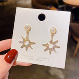 Earrings 2021 Trend New Xingyue Earrings Korean Asymmetrical High Sensation Earrings Fashion Simple and Exquisite Jewelry daiiibabyyy