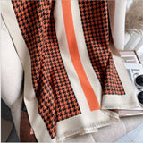 Thick Warm Winter Scarf Houndstooth Design Print Women Cashmere Pashmina Shawl Lady Wrap Scarves Knitted Female Foulard Blanket daiiibabyyy