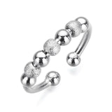 Fidget Beads Fidget Ring Spinner Single Coil Spiral Fidget Ring Beads Rotate Freely Anti Stress Anxiety Ring Toy For Girl Women daiiibabyyy