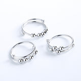 New Fidget Beads Rings for Women Men Rotate Freely Anti Stress Anxiety Ring Single Coil Antistress Spiral Beads Rotate Jewlery daiiibabyyy