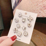 5/10Pcs/Pack Cute Enamel Brooches Pins Pearl Neckline Small Collar Lapel Pin Buckle Fixed Clothes Invisible Brooch Jewelry Sets daiiibabyyy