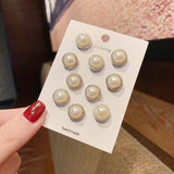 5/10Pcs/Pack Cute Enamel Brooches Pins Pearl Neckline Small Collar Lapel Pin Buckle Fixed Clothes Invisible Brooch Jewelry Sets daiiibabyyy