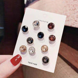 5/10Pcs/Pack Cute Enamel Brooches Pins Pearl Neckline Small Collar Lapel Pin Buckle Fixed Clothes Invisible Brooch Jewelry Sets daiiibabyyy