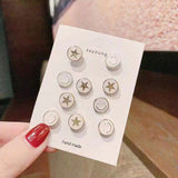 5/10Pcs/Pack Cute Enamel Brooches Pins Pearl Neckline Small Collar Lapel Pin Buckle Fixed Clothes Invisible Brooch Jewelry Sets daiiibabyyy