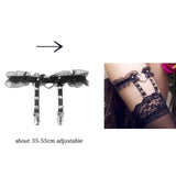 Rock Sexy Leather Love Garter Belt Elastic Leg Girl Women Harness Goth Accessories Black Gothic Rivet Punk Anklet Thigh Garter daiiibabyyy