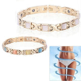 Elegant Women Rose Gold Energy Stone Magnetic Therapy Weight Loss  Bracelet Slimming Health  Jewelry Gifts A4Z201 daiiibabyyy