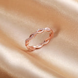 Classic Wedding Ring For Women Girls Simple Classical color Mini Crystal Brass Rose Gold Color Rings Fashion Jewelry Accessories daiiibabyyy