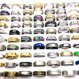 MixMax 50PCs Men's Women's Stainless Steel Rings Mix Style Fashion Jewelry Wholesale Lot Ring Brand New daiiibabyyy