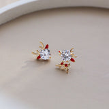 Cute Christmas Elk Dangle Earring For Women Butterfly Knot Star Pendant Drop Earring Fashion Xmas Jewelry Gift daiiibabyyy