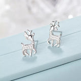 Cute Christmas Elk Dangle Earring For Women Butterfly Knot Star Pendant Drop Earring Fashion Xmas Jewelry Gift daiiibabyyy