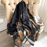 180x90cm Luxury Brand New Design Silk Scarf Women Fashion Shawl Spring Summer Autumn Tourist muffler wrap beach bandanna female daiiibabyyy