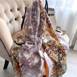 180x90cm Luxury Brand New Design Silk Scarf Women Fashion Shawl Spring Summer Autumn Tourist muffler wrap beach bandanna female daiiibabyyy