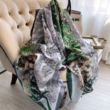 180x90cm Luxury Brand New Design Silk Scarf Women Fashion Shawl Spring Summer Autumn Tourist muffler wrap beach bandanna female daiiibabyyy