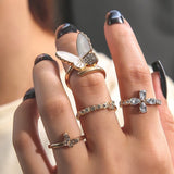 New Fashion Silver Color Dancing Moving Butterfly Rings Dainty Insect Minimalist Rings For Women Girls French Jewlery 2021 Trend daiiibabyyy