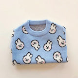 Blue Rabbit Dog Clothes Pet knitted Sweater Autumn and Winter Clothes Teddy Cat Bottoming Shirt Puppy Warm Pullover XS-XL daiiibabyyy