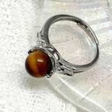 Momiji Amethyst Open Rings for Women Silver Color Adjustable Natural Stone Crystal Ring Fashion Jewelry Gifts daiiibabyyy