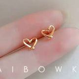 Simple Butterfly Smooth Mini Small Animal Flower Crown Heart Stud Earring for Women Cartilage Helix Tragus Piercing Tiny Star daiiibabyyy