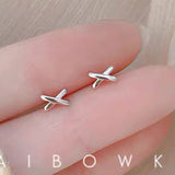 Simple Butterfly Smooth Mini Small Animal Flower Crown Heart Stud Earring for Women Cartilage Helix Tragus Piercing Tiny Star daiiibabyyy