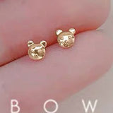 Simple Butterfly Smooth Mini Small Animal Flower Crown Heart Stud Earring for Women Cartilage Helix Tragus Piercing Tiny Star daiiibabyyy