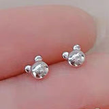 Simple Butterfly Smooth Mini Small Animal Flower Crown Heart Stud Earring for Women Cartilage Helix Tragus Piercing Tiny Star daiiibabyyy